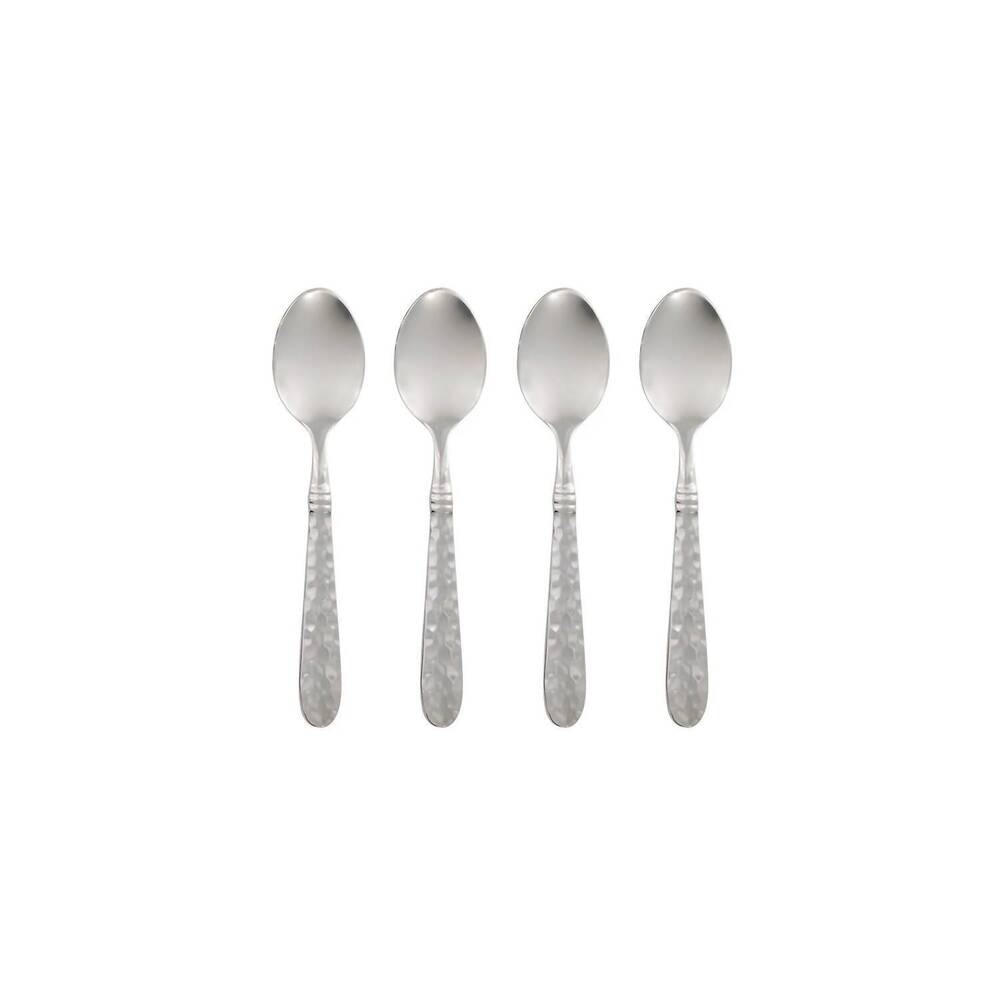 NEW VIETRI martellato demitasse spoons - set of 4 in silver